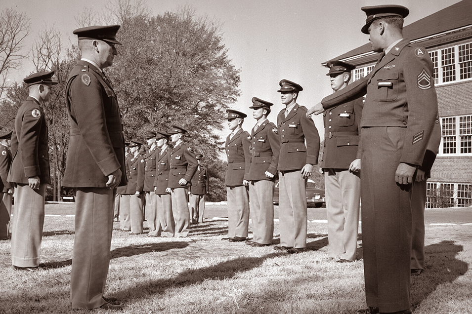 ROTC parade in 1955