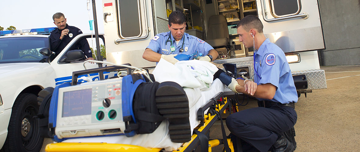 First Responders at ambulance