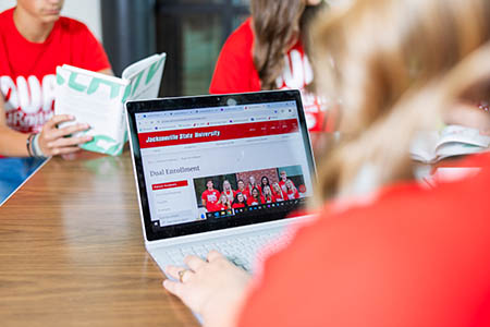 students at a computer