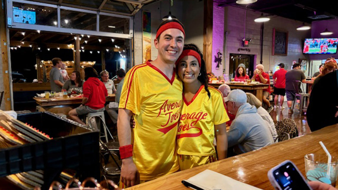 couple at watch party