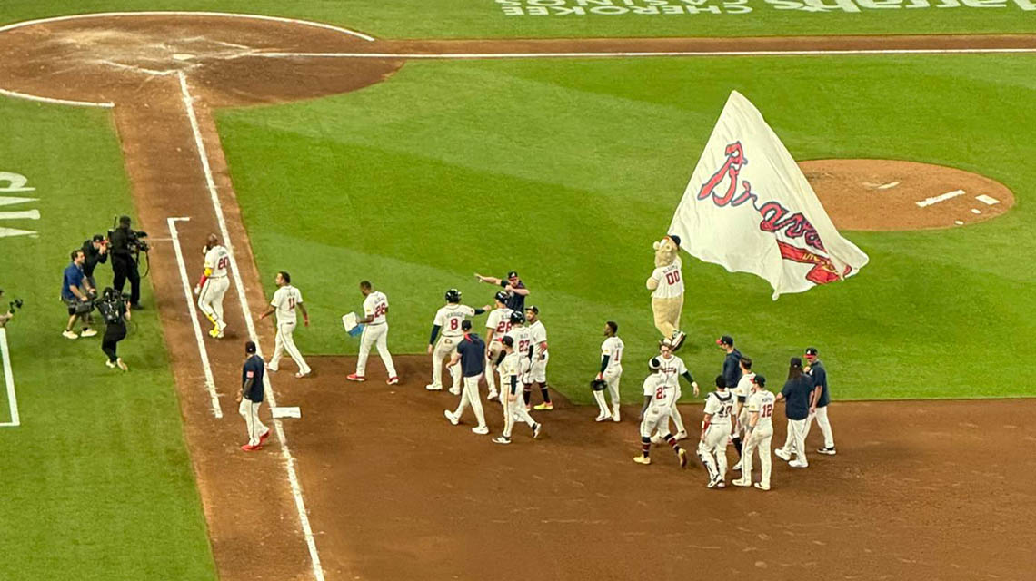 The Braves take the field