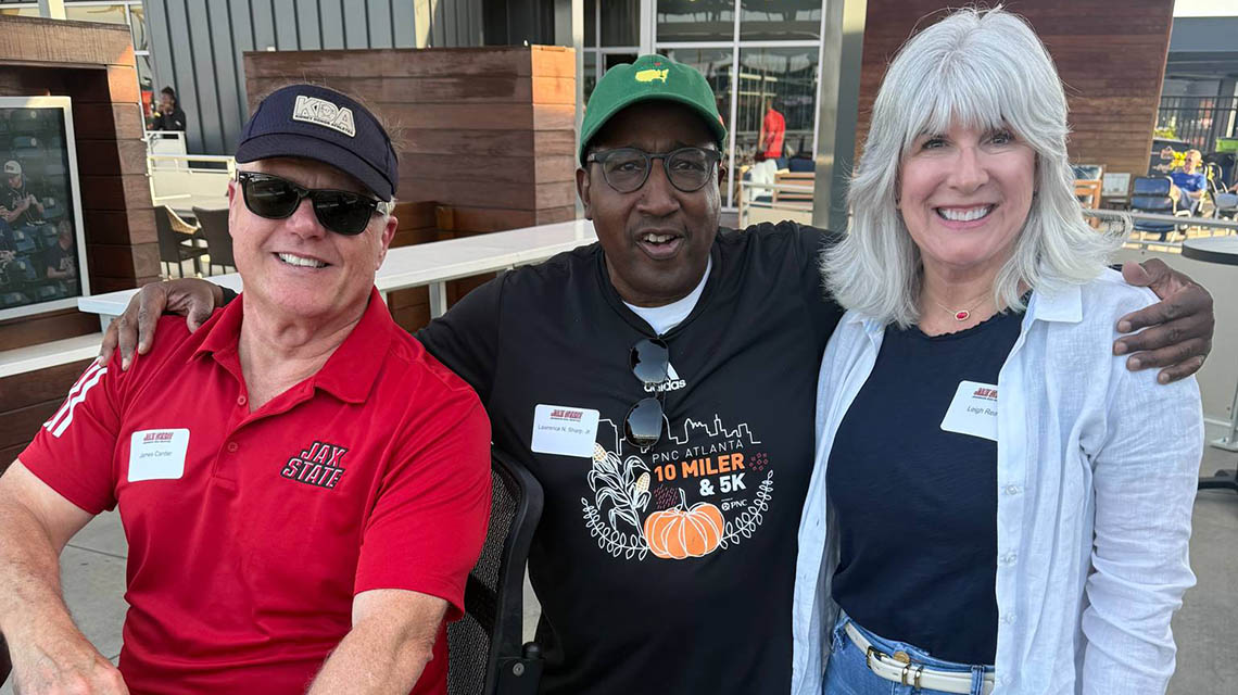 Alumni friends at the Braves game