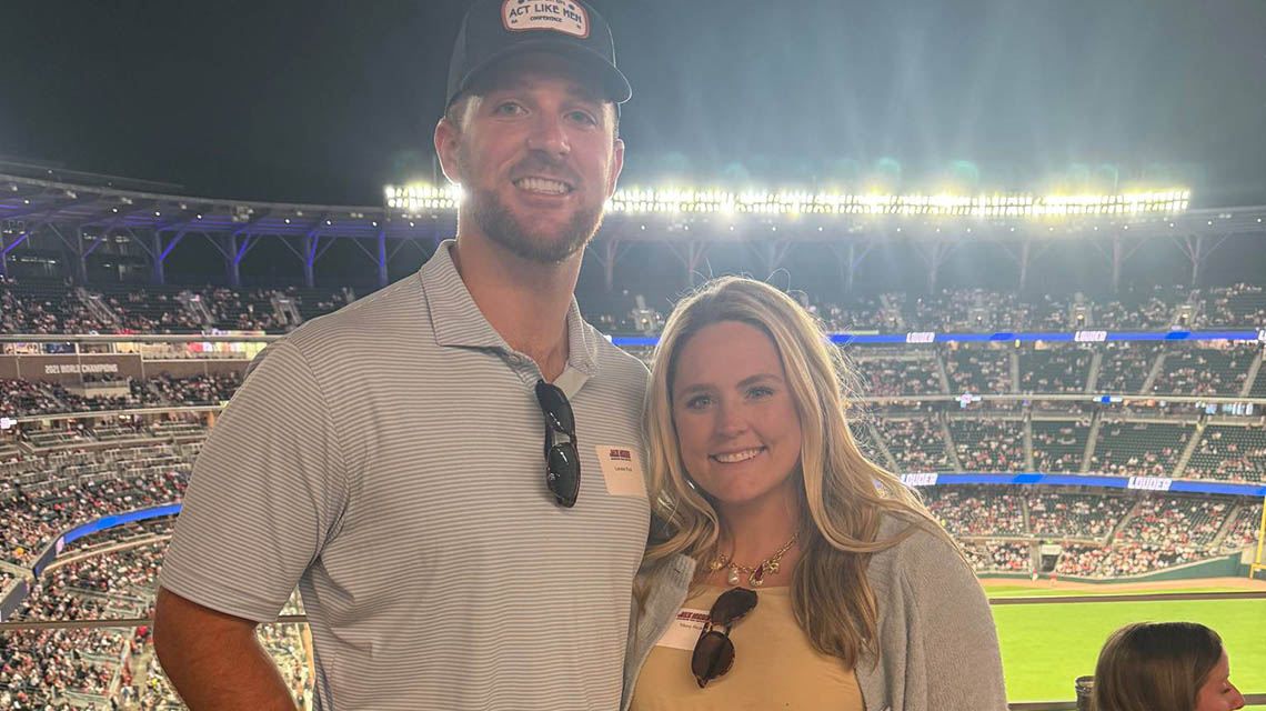 A couple at the Braves game
