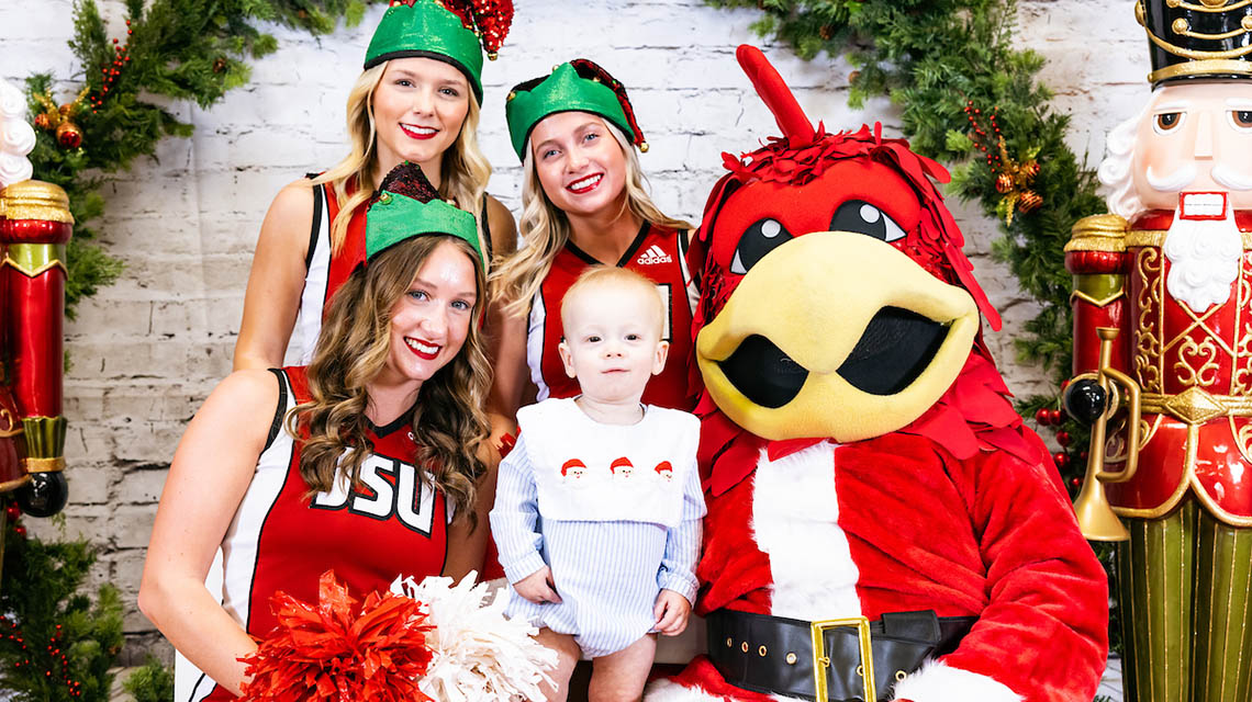 Dozens of children, families, and even pups joined us for the very first Cocky Claus event on Sunday, November 14, 2024. We had hot chocolate, cookies and fun while supporting Jax State Cheerleaders!