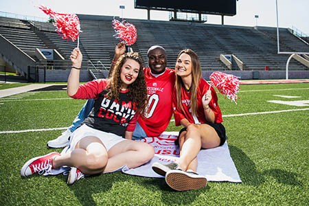 Student Ambassadors on the field