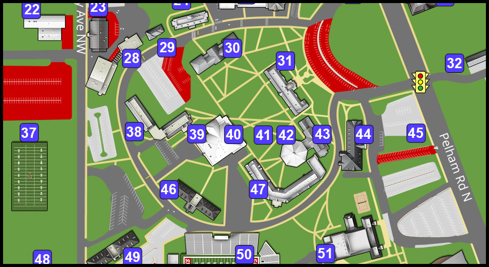 Printable Parking Campus Map with Parking Zones