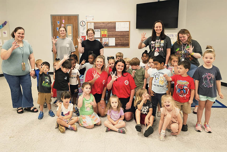 The Marching Ballerinas visiting the CDC