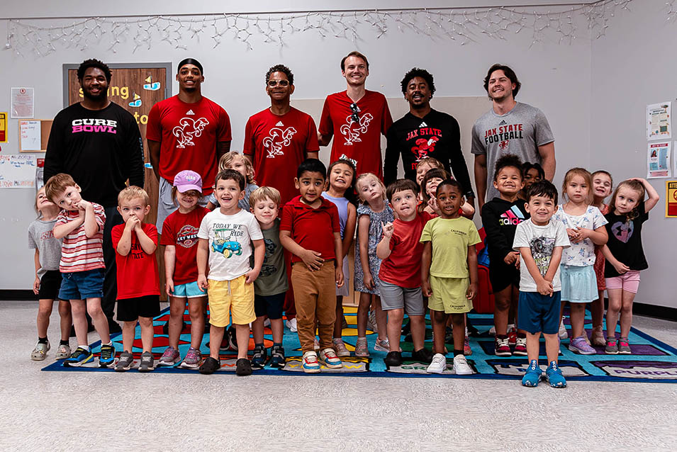 Football players visiting the CDC
