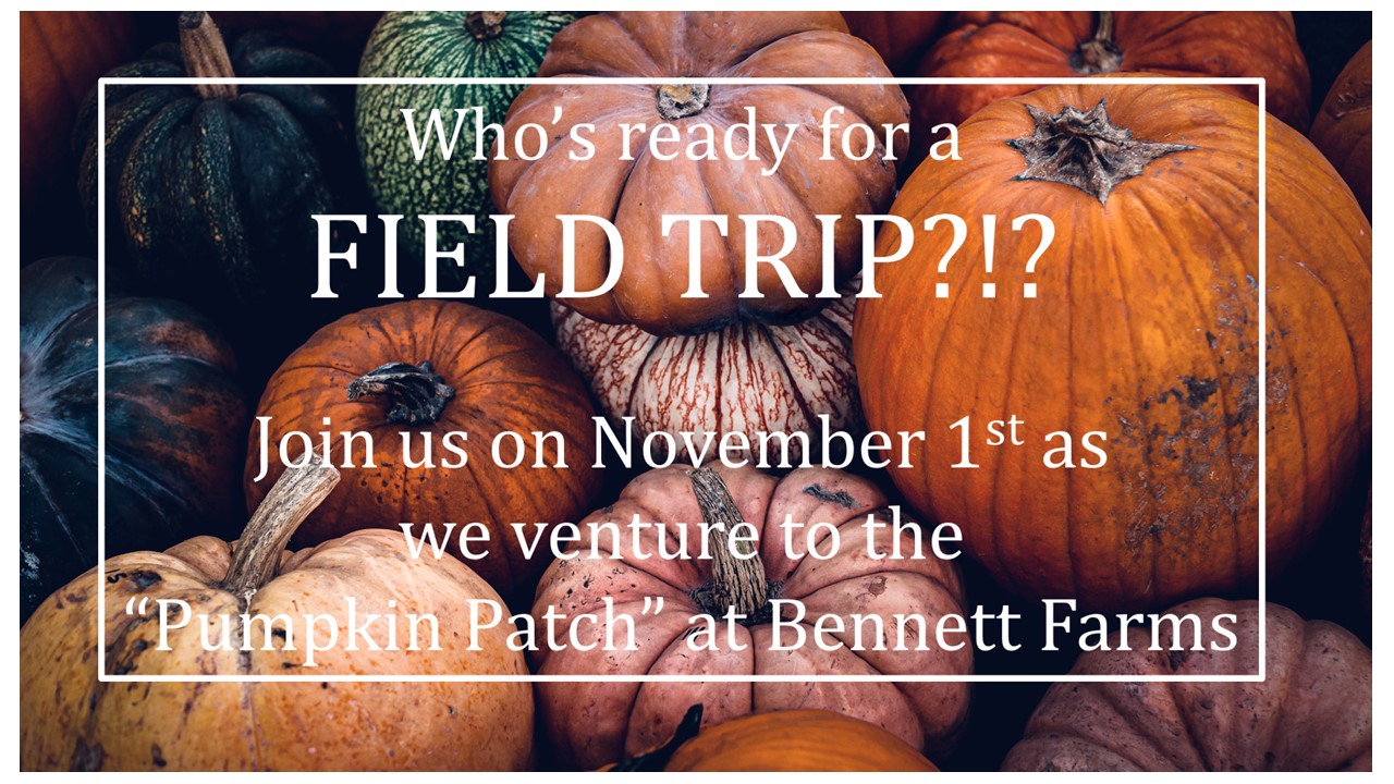 Field trip to the Pumpkin Patch at Bennett Farms on November 1