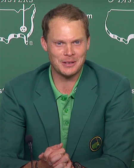 Danny Willett answers questions during a post-Masters win press conference