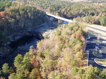 Aerial view of the Canyon bridge