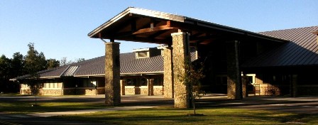 Canyon Center front entrance at sunset