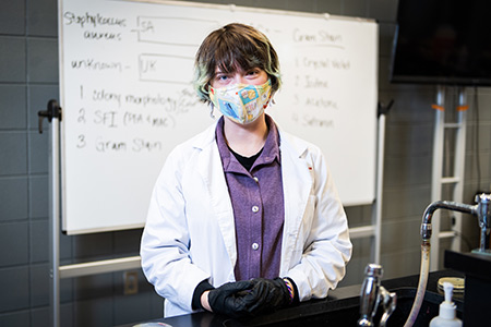 a graduate teaching assistant in a classroom lab setting