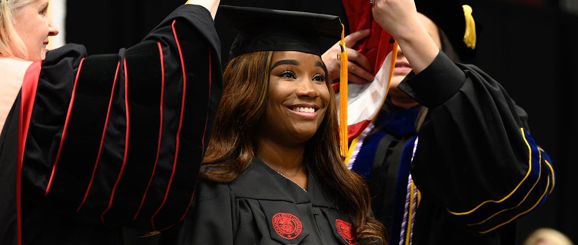SGA Students sitting outside