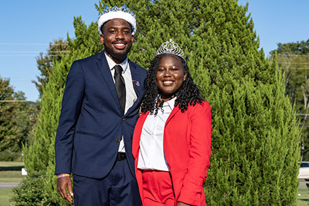 Gemira and Gemir Scott, JaxState's first-ever homecoming queen and king who are twins