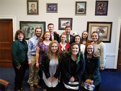 Dr Owens and the Honors students with Congressman Rogers