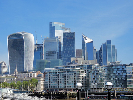 London Cityscape enjoyed during the walking tour.