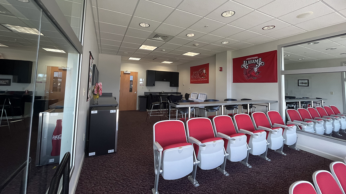 Inside a football suite