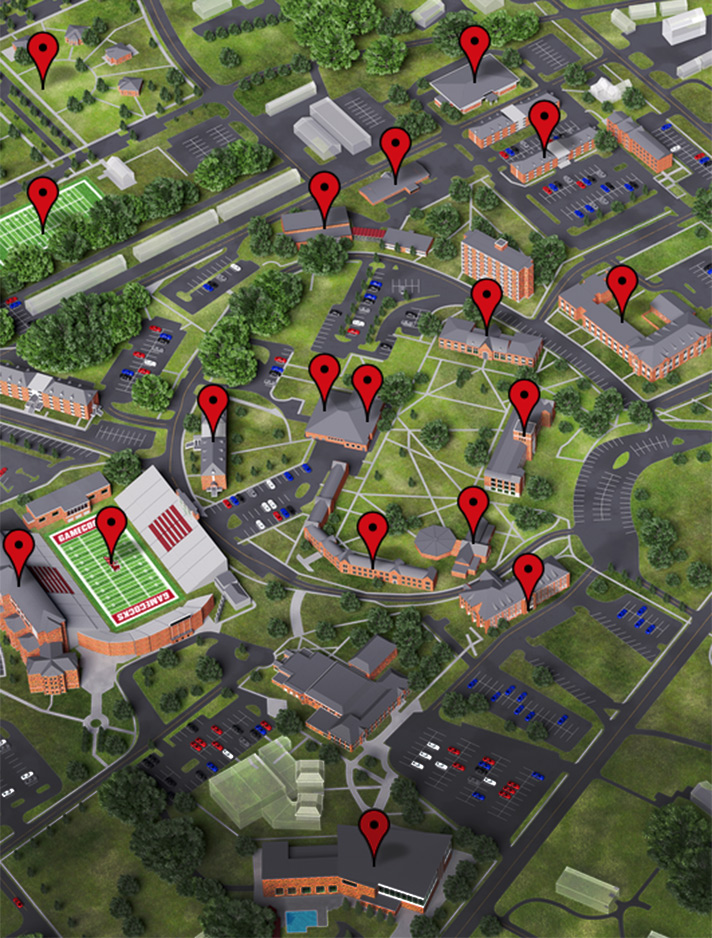 section of JSU's campus map
