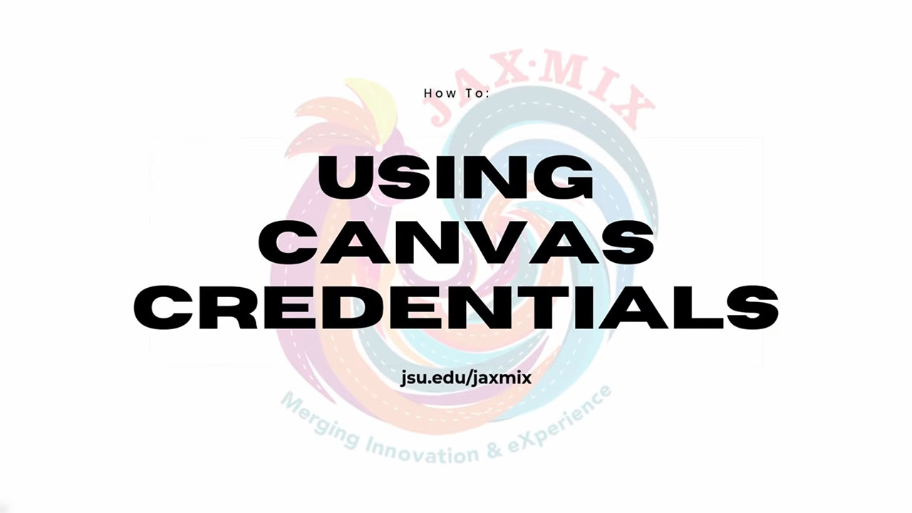 Jax MIX - Using Canvas Credentials