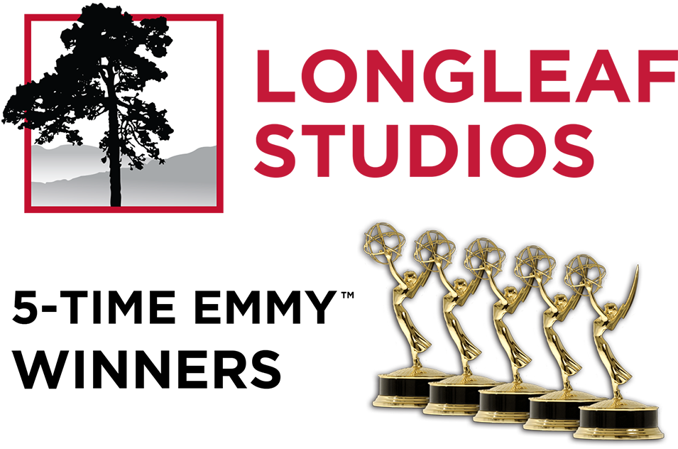 Longleaf Studios logo and 5 time Emmy Winner