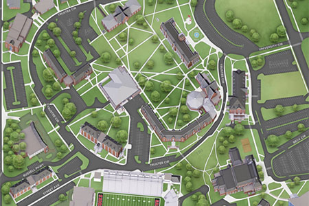 Campus map artwork