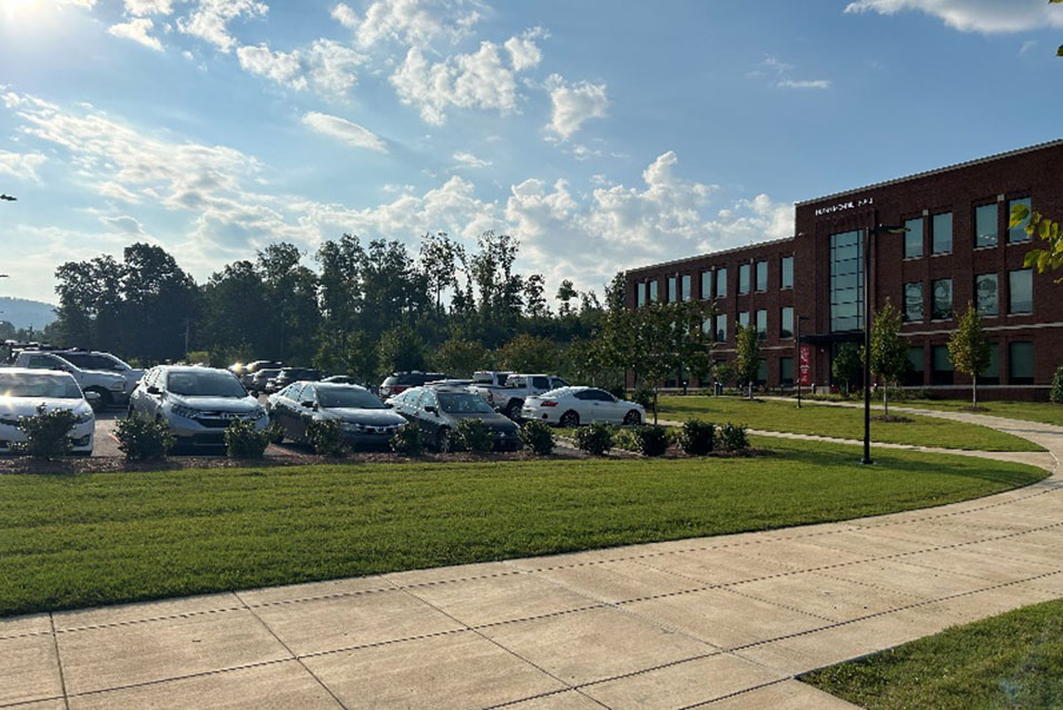 Parking lot of Merrill Hall