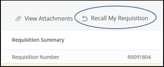 Recall Requisition