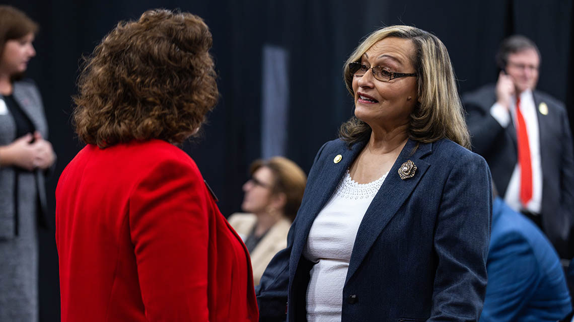 Dr. Lori Owens and Board of Trustee Member and Alabama Senator Vivian Davis Figures