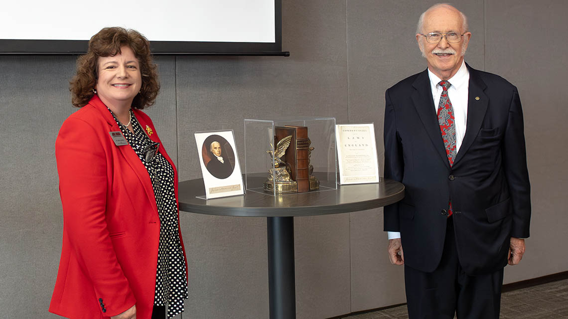 Dr. Lori Owens, Dean of Honors and Prelaw Advisor and Chief Justice Tom Parker