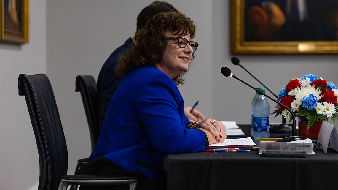 Dr. Lori Owens addressing the audience