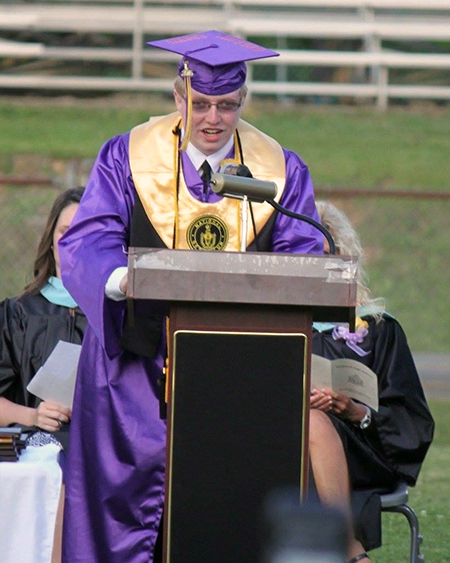 Bronson Layton at his high school graduation