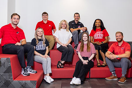 The JSU Admissions Counselors in Merrill Hall