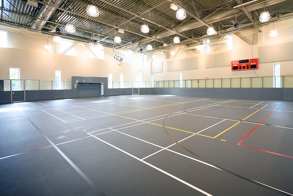 One of the gymnasiums available for rental at the JSU University Recreation Center
